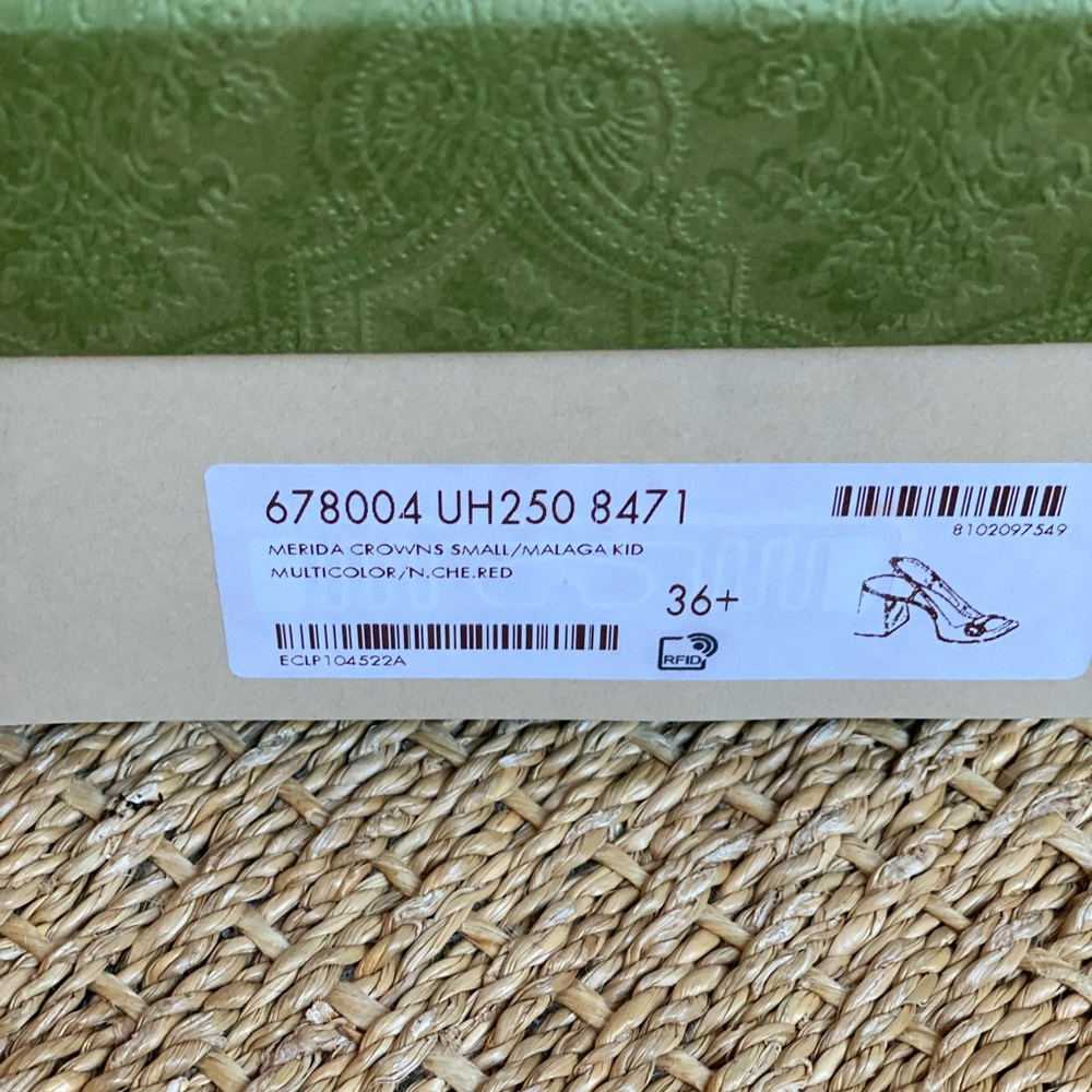 Rare, excellent condition Gucci Merida Crowns/Malaga Style, size 6.5, multicolor - Picture 8 of 10